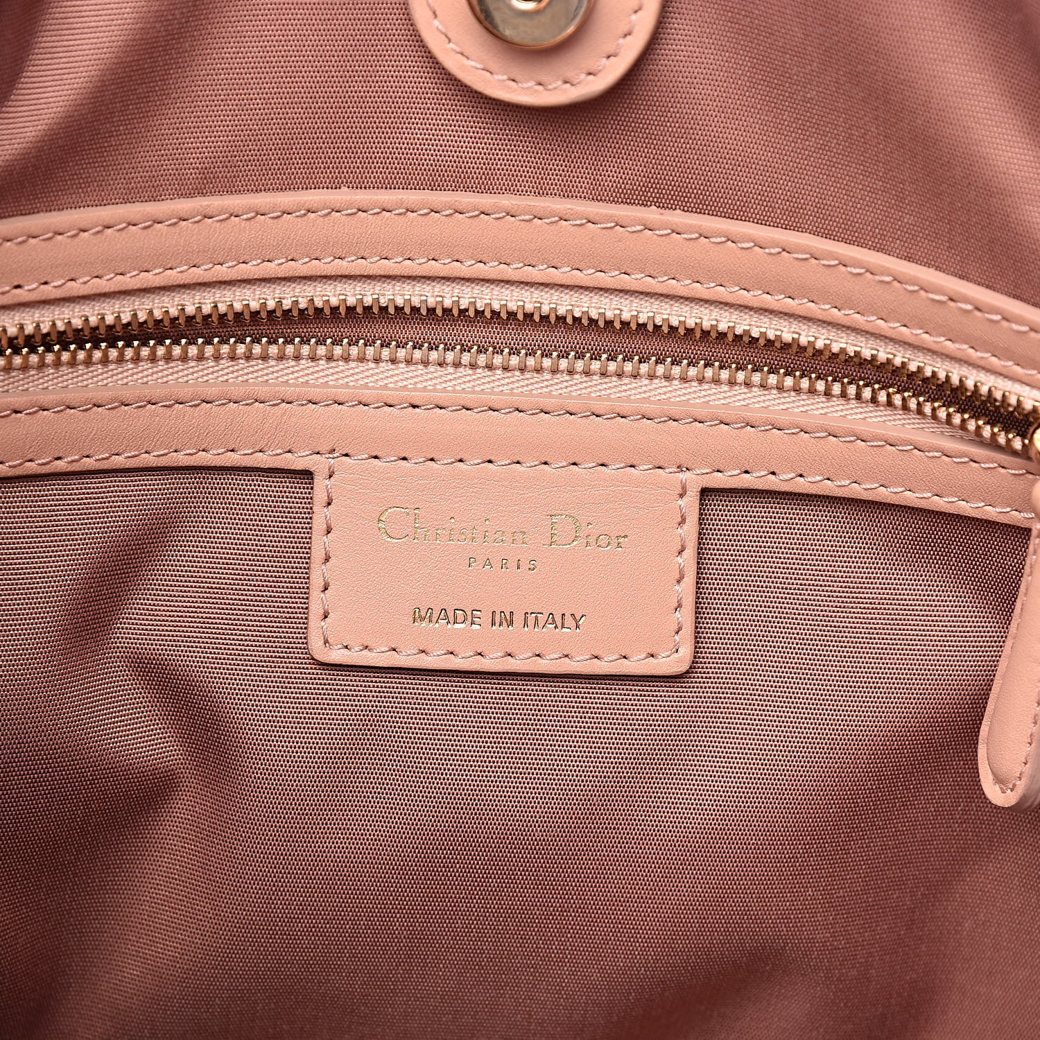 Christian Dior Coated Canvas Cannage Mini Panarea Tote Light Pink 6 of 10
