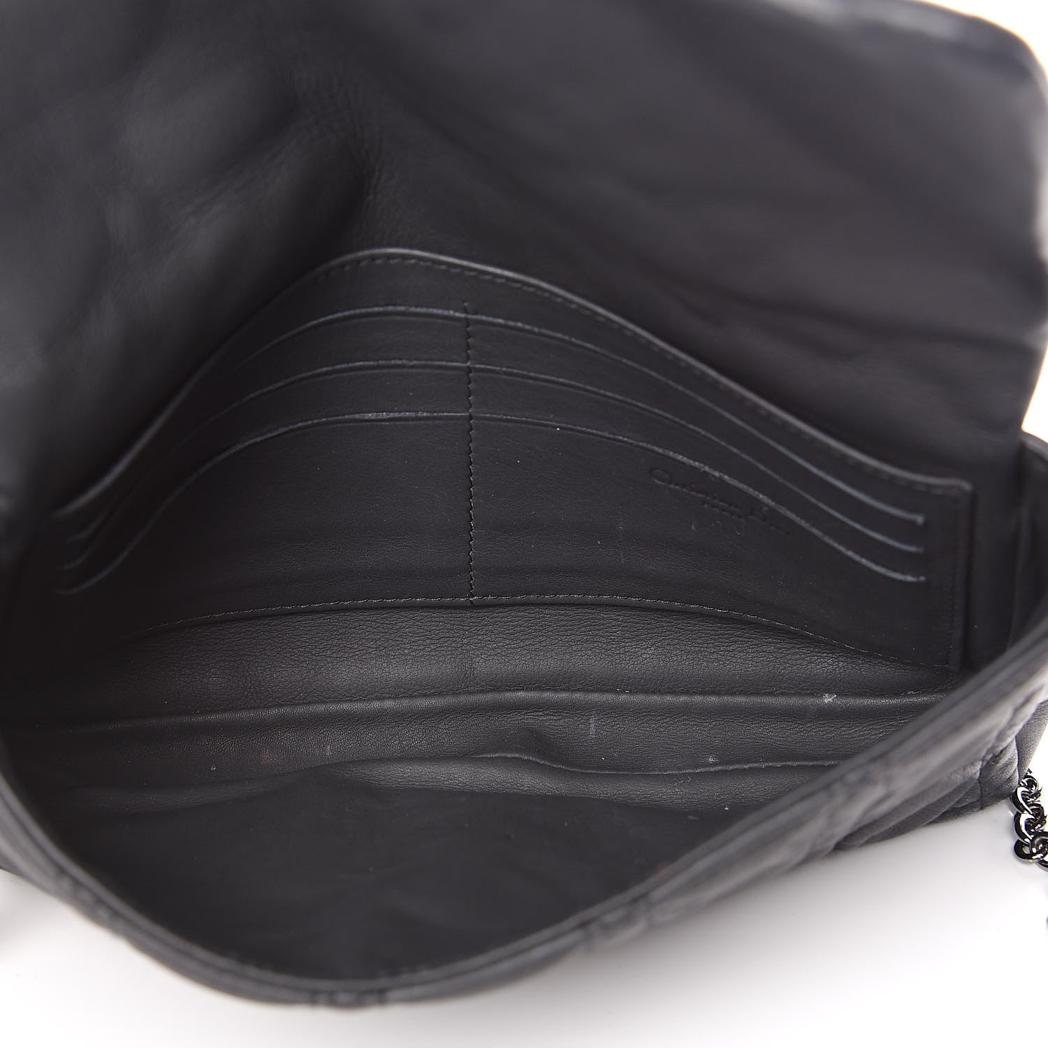 Christian Dior Lambskin Cannage New Lock Pouch Black 5 of 9