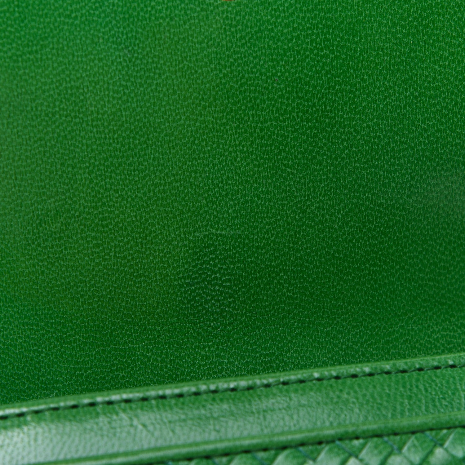 Prada Goatskin Woven Wristlet Wallet Verde 11 of 12