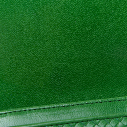 Prada Goatskin Woven Wristlet Wallet Verde 11 of 12
