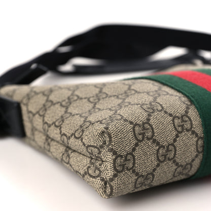 Gucci GG Supreme Monogram Web Messenger Bag Black 8 of 10