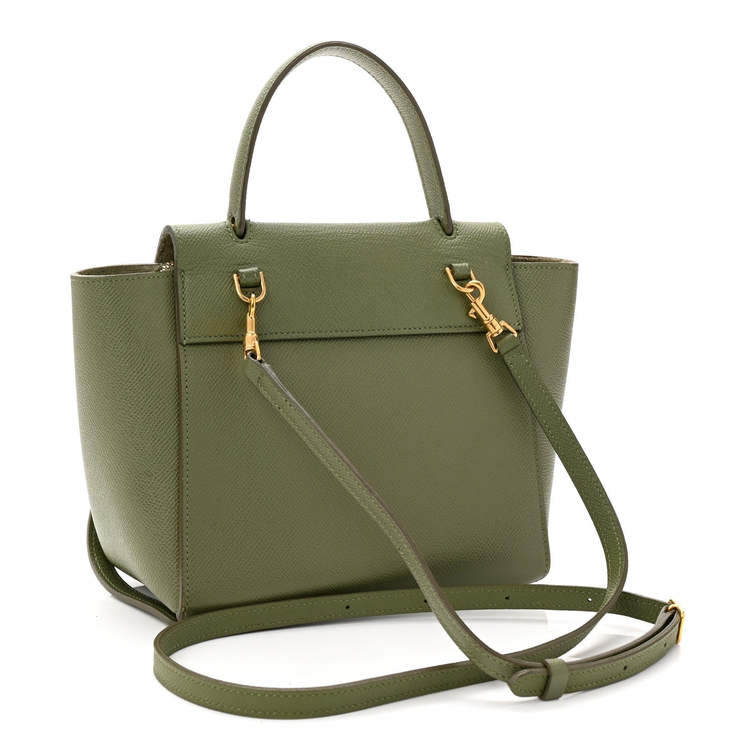 Celine Grained Calfskin Nano Belt Bag Army Green 3 of 10