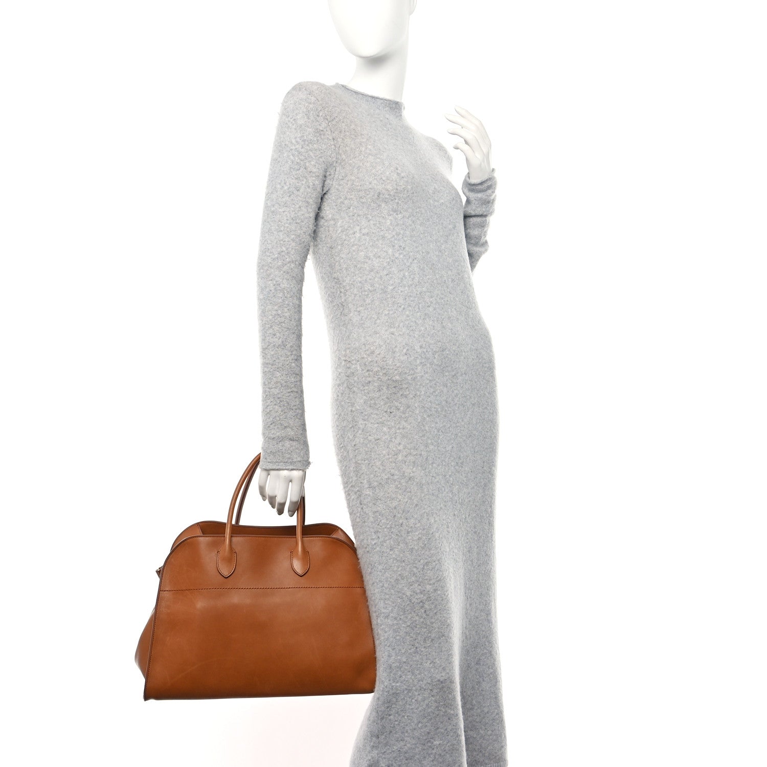 The Row Polished Saddle Calfskin Soft Margaux 15 Cuir 3 of 14