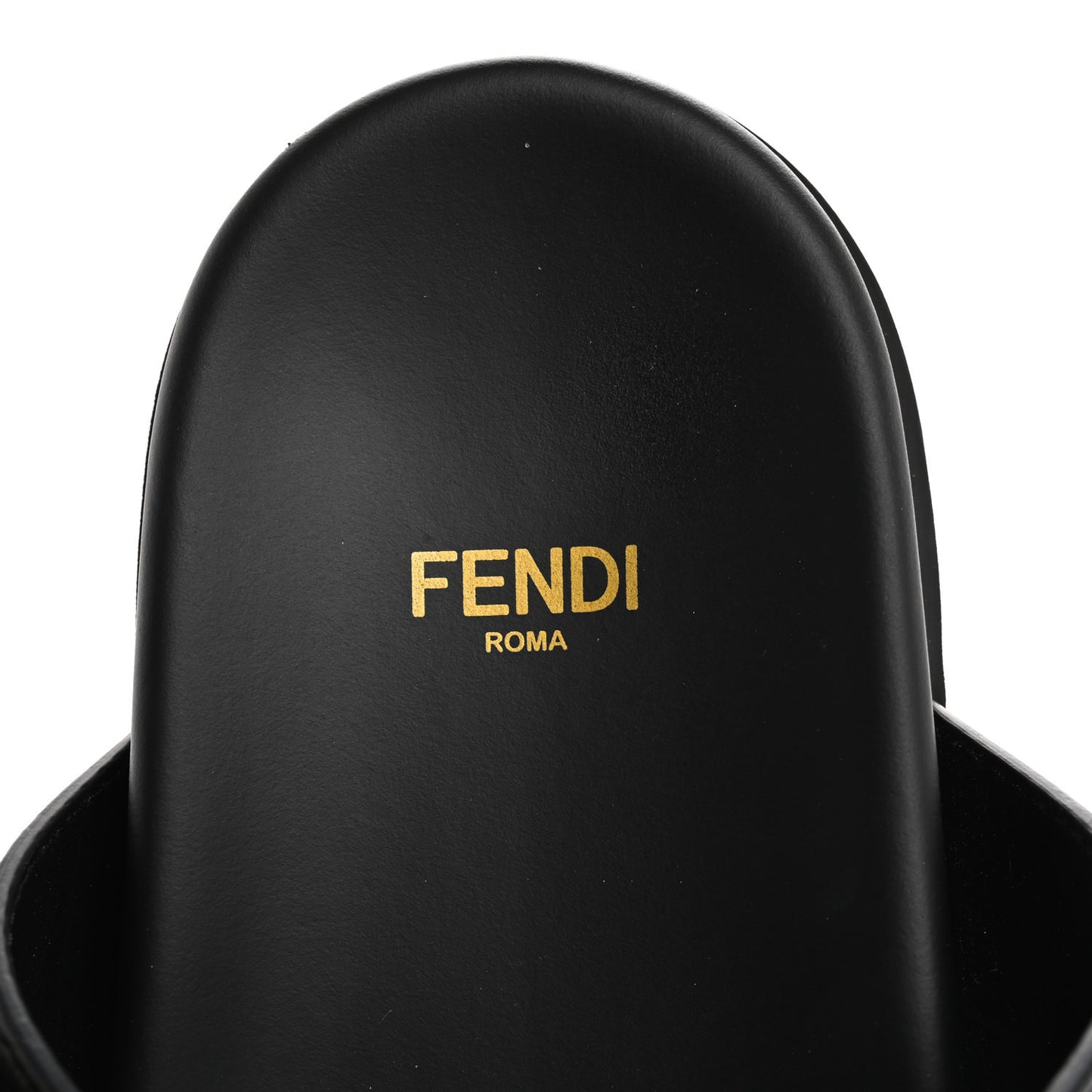 Nappa Embossed FF Fendi Feel Sandals 37 Black