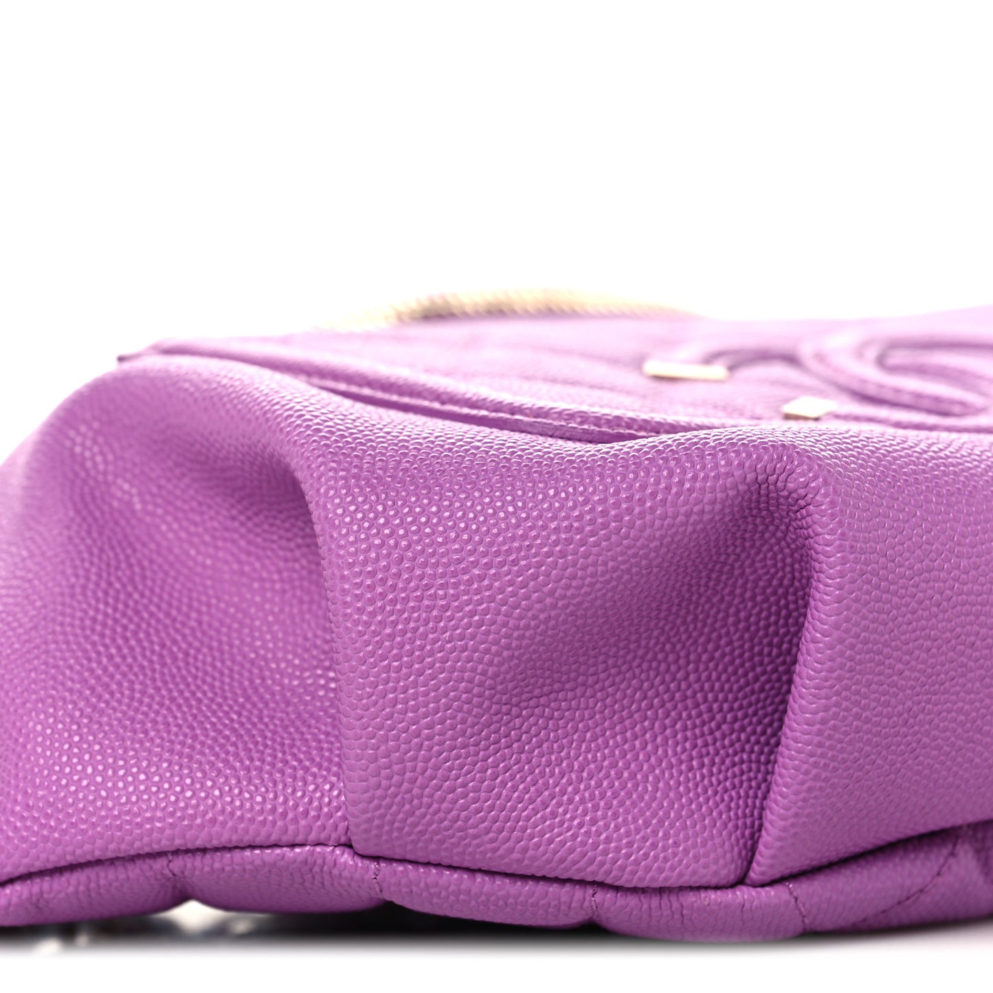 Caviar Quilted Filigree Waist Bag Purple