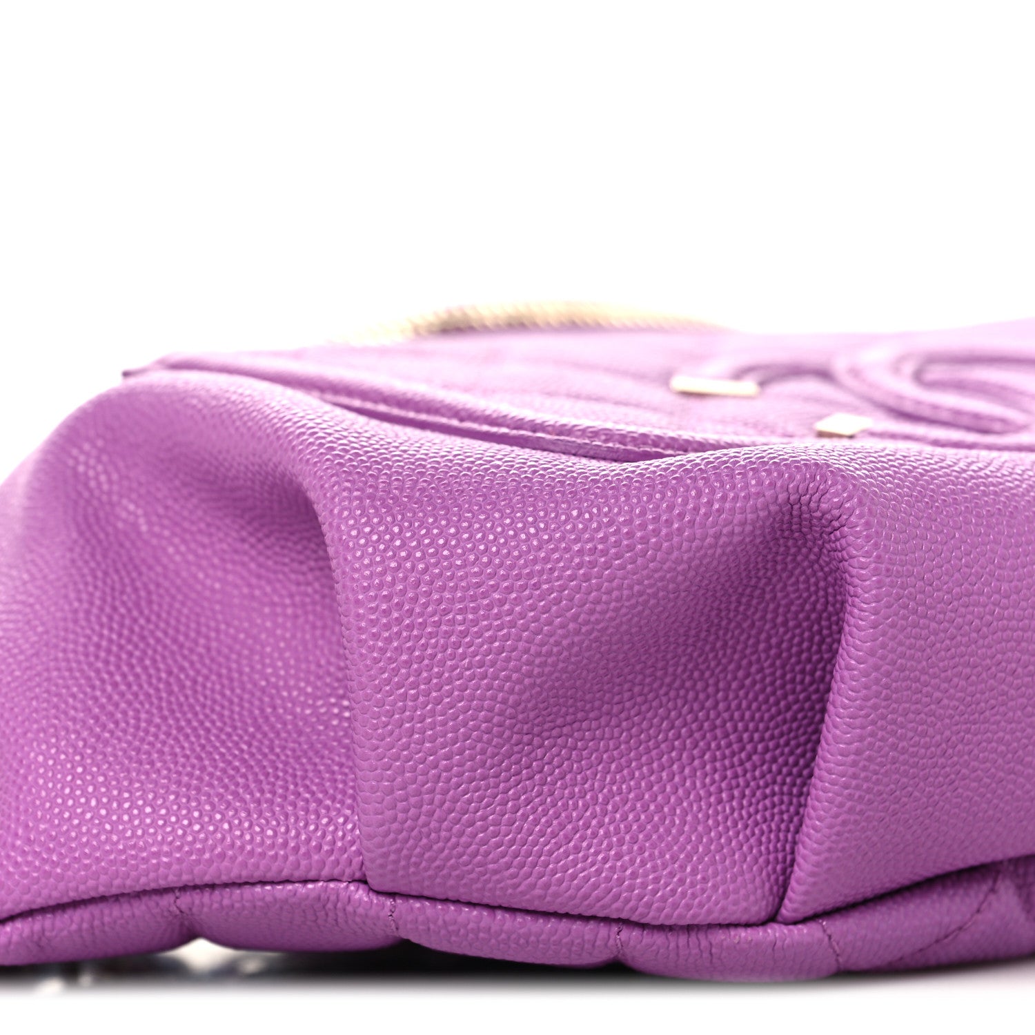 Chanel Caviar Quilted Filigree Waist Bag Purple 8 of 9