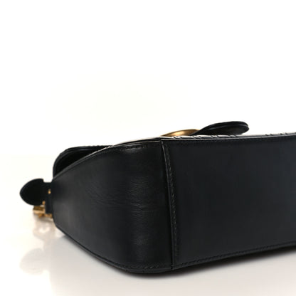 Gucci Calfskin Matelasse Mini GG Marmont Top Handle Shoulder Bag Black 8 of 10