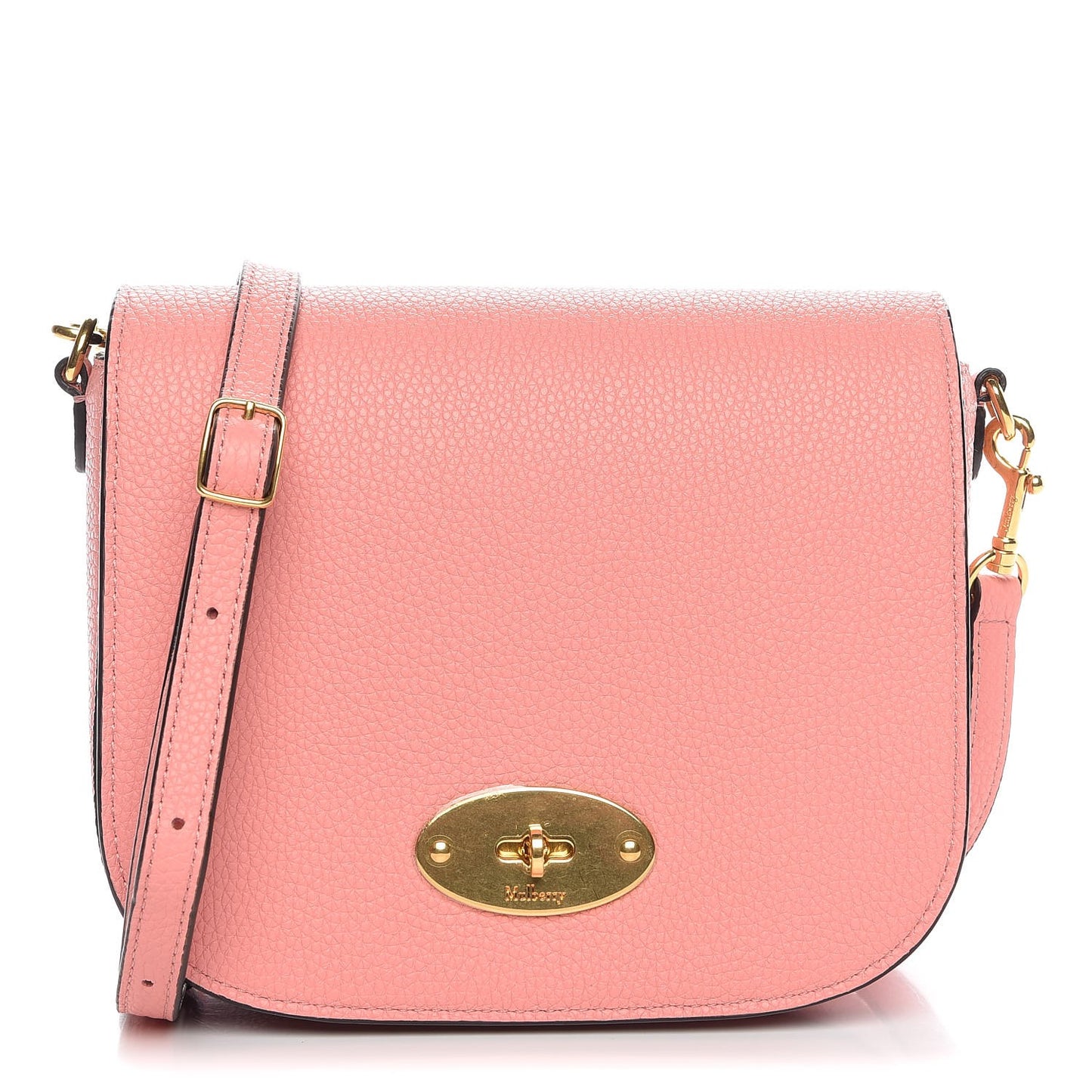 Natural Grained Calfskin Small Darley Satchel Macaroon Pink