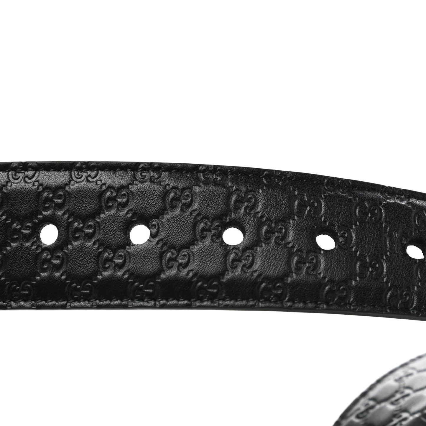 Rubber Guccissima Belt 95 38 Black
