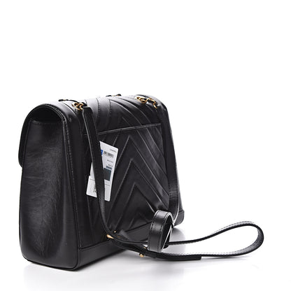 Chanel Aged Calfskin Chevron Quilted Backpack Black 3 of 11