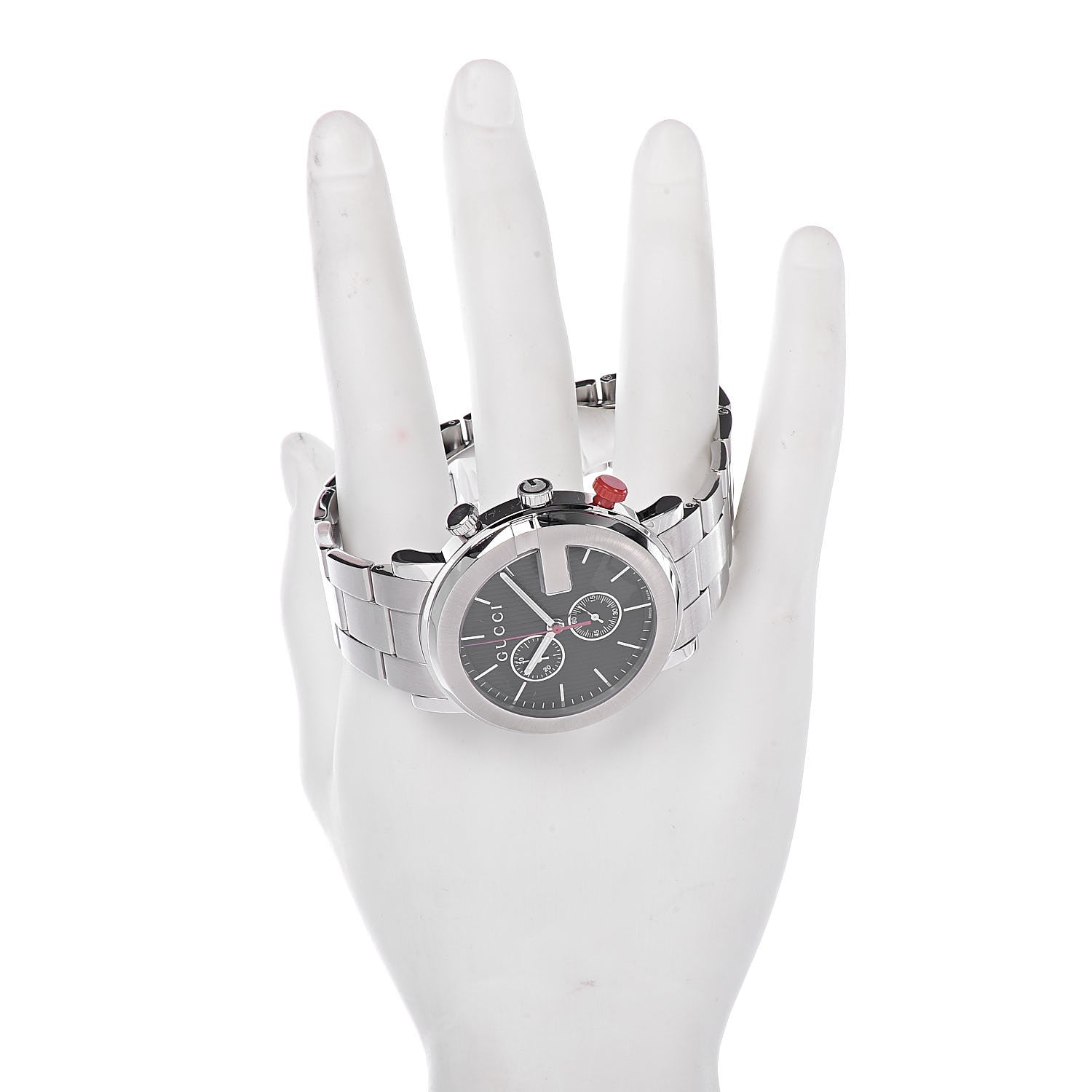 Gucci Stainless Steel 44mm G-Chrono Quartz Watch Black 2 of 7
