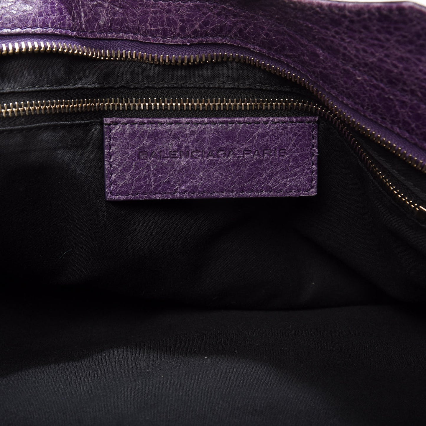 Agneau Classic Gold Hardware Part Time Dark Violet