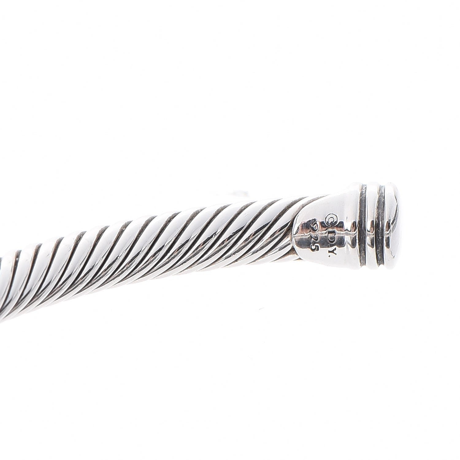 David Yurman Sterling Silver Diamond 4mm X Cable Bracelet 4 of 4