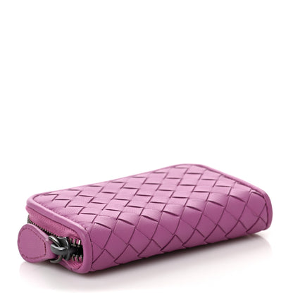 Bottega Veneta Nappa Intrecciato Zip Around Card Holder Ametista 4 of 8