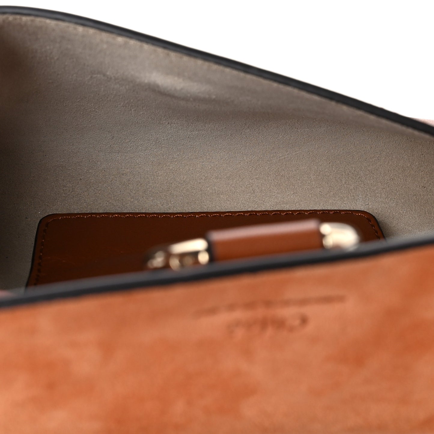 Suede Calfskin Mini Faye Shoulder Bag Tobacco