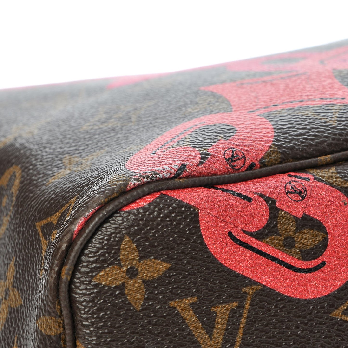 Monogram Bay Neverfull MM Rose Ballerine Poppy