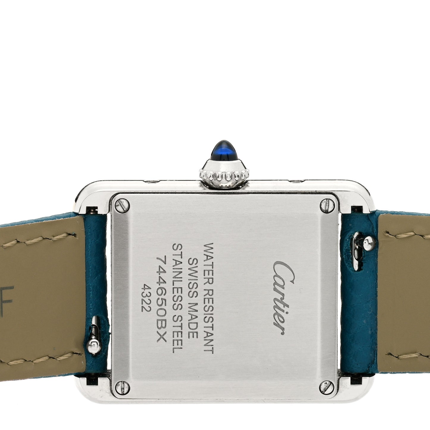 Stainless Steel Calfskin 22mm Tank Must Quartz Watch