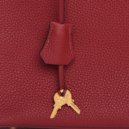 Hermes Taurillon Clemence Birkin 30 Rouge Grenat 26 of 28
