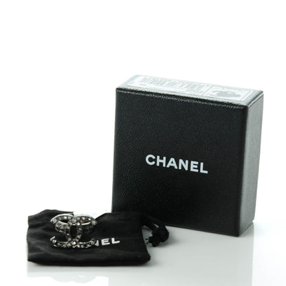 Chanel Ruthenium Crystal CC Ring 52 6.5 5 of 5