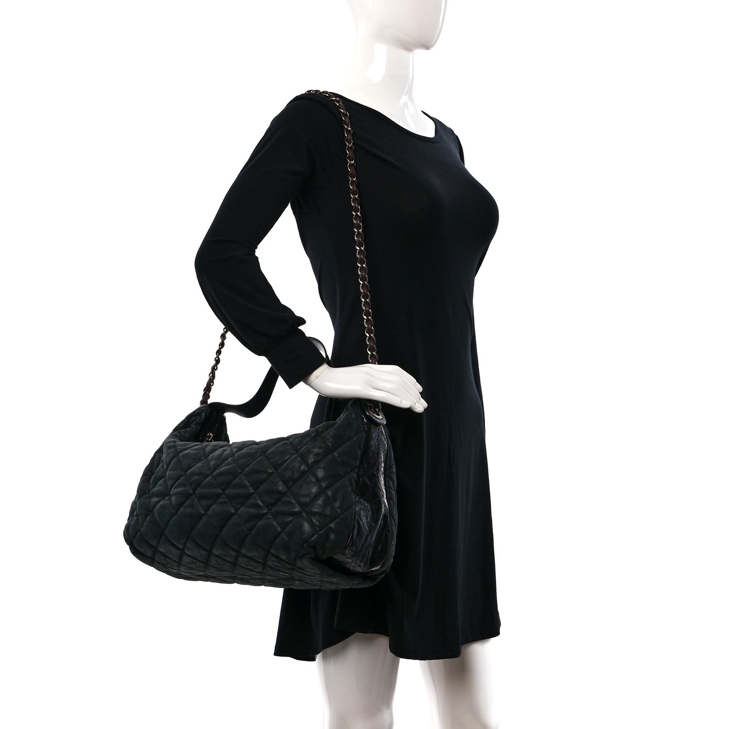 Chanel Iridescent Calfskin Quilted Coco Daily Black 3 of 9
