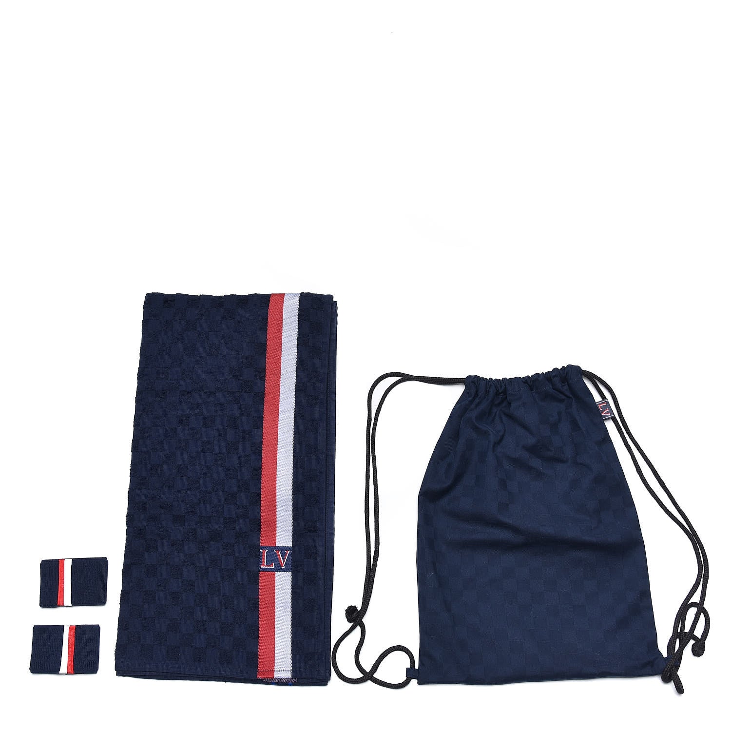 Louis Vuitton Cotton Damier Cobalt Latitude America's Cup Gym Set Blue Marine 1 of 14