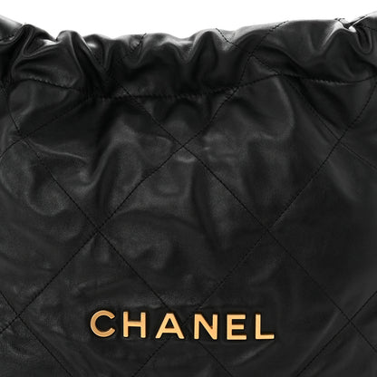 Chanel Shiny Calfskin Quilted Small Chanel 22 Black 8 of 10