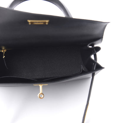 Hermes Epsom Kelly Sellier 28 Black 6 of 12