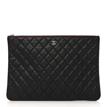 Chanel Caviar Quilted Large Cosmetic Case Black 1 of 7