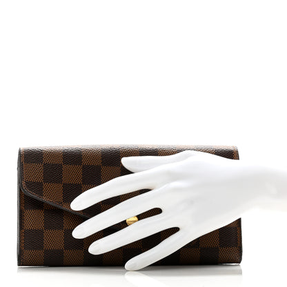Louis Vuitton Damier Ebene Sarah Wallet NM 2 of 8