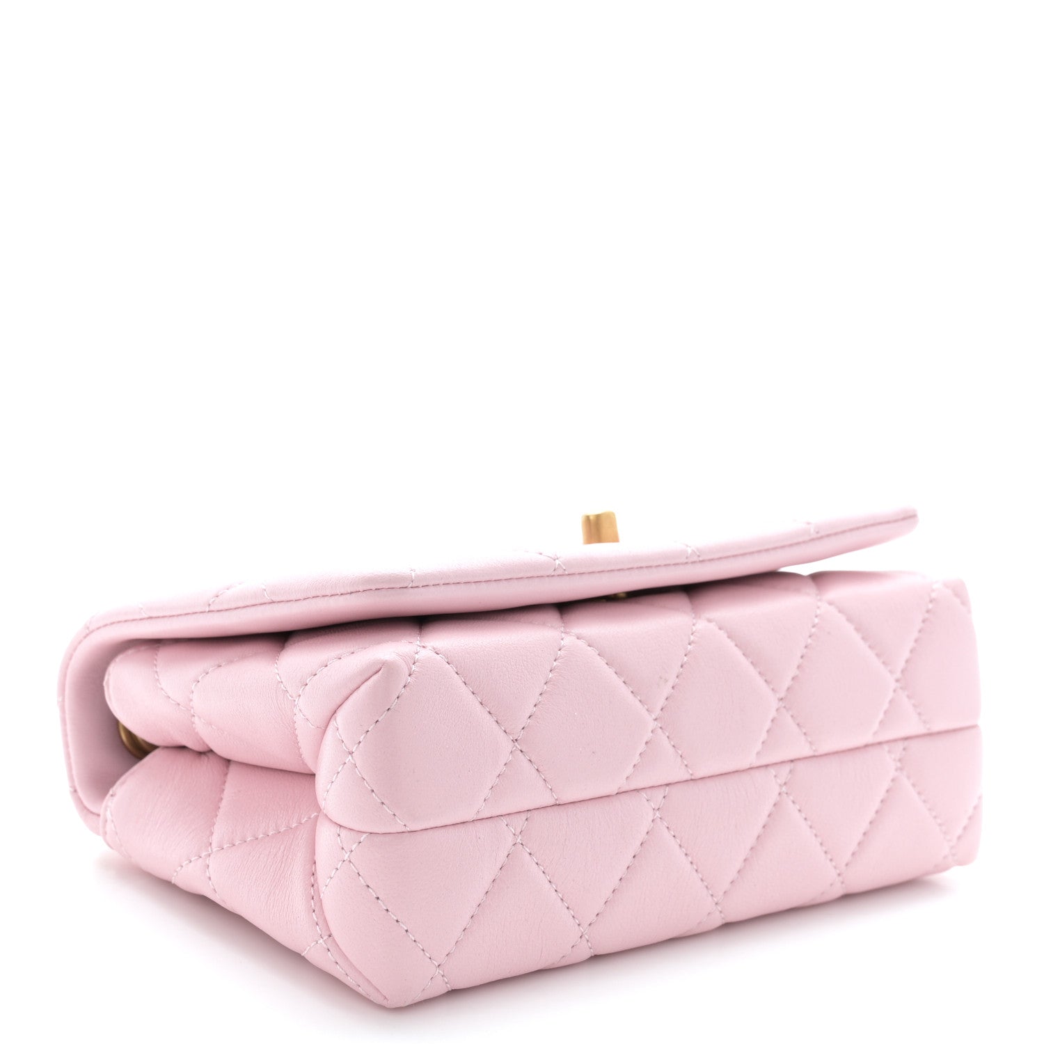 Chanel Shiny Lambskin Quilted Enamel CC Mini Flap Light Pink 4 of 10