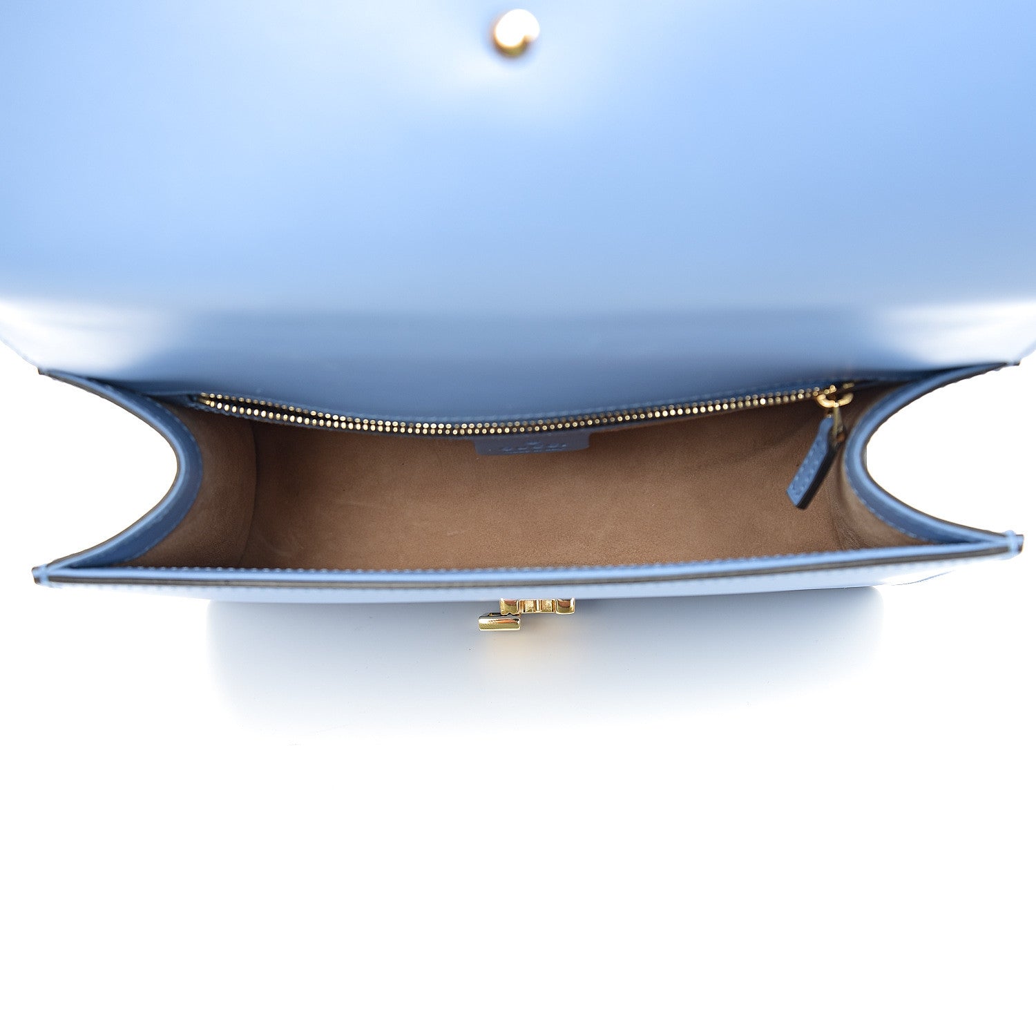 Gucci Calfskin Small Sylvie Shoulder Bag Clear Sky Blue 4 of 10