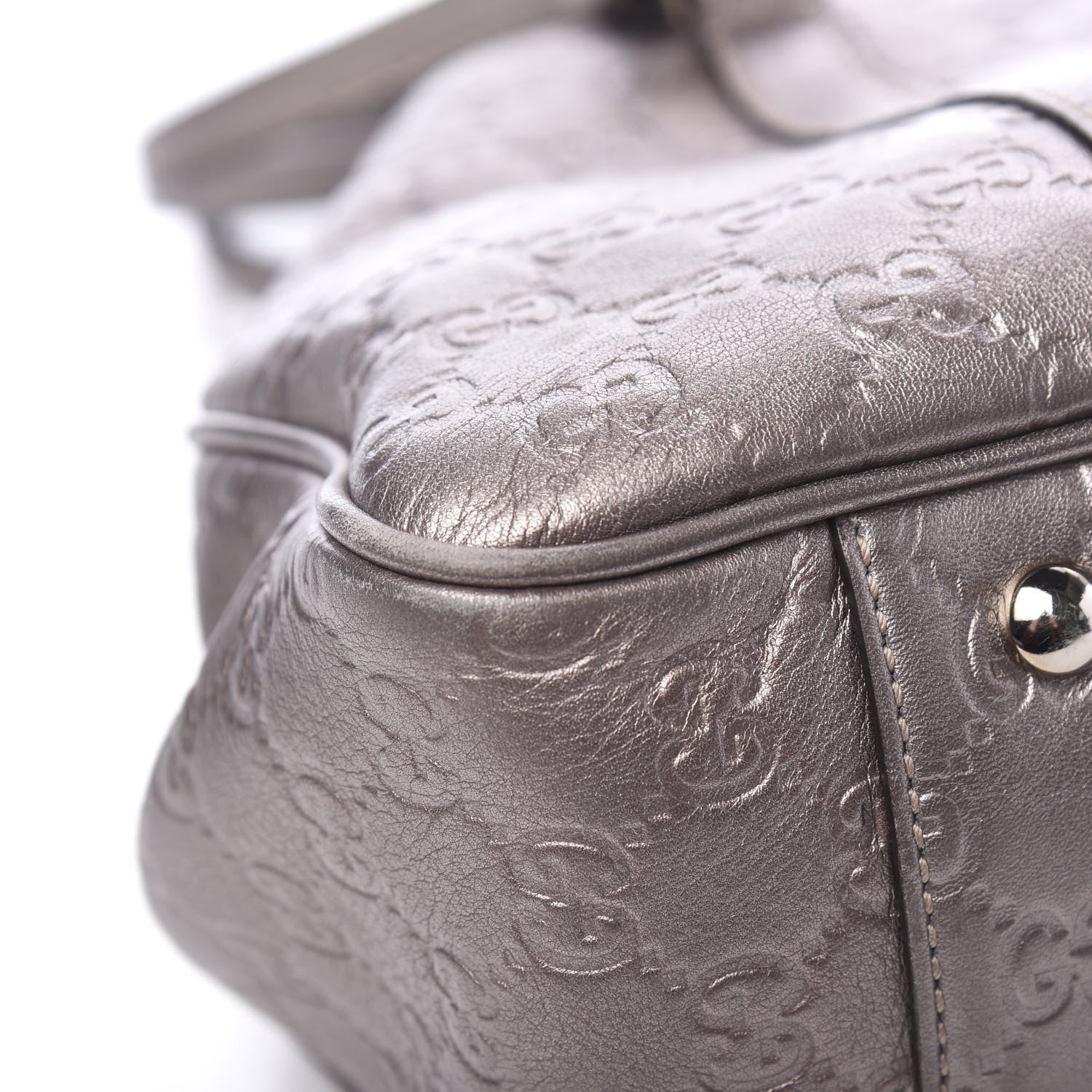 Gucci Metallic Guccissima Medium GG Twins Tote Mauve 9 of 15