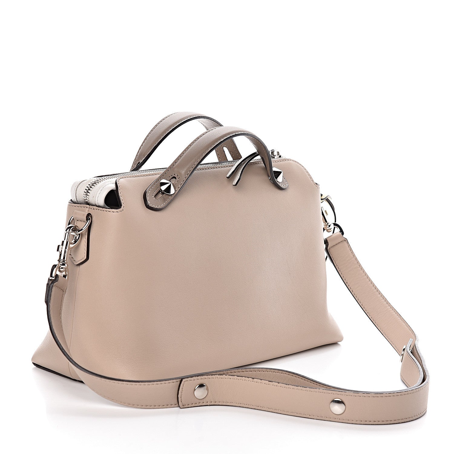 Fendi Vitello Dolce 4 Color Medium By The Way Boston Bag Nuvola Tortora Multicolor 3 of 10