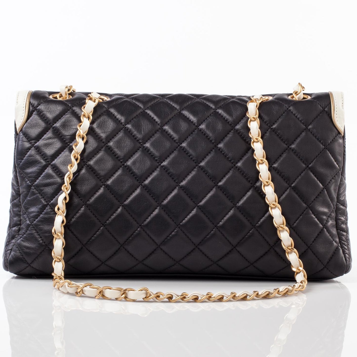 Glazed Calfskin Mademoiselle Flap