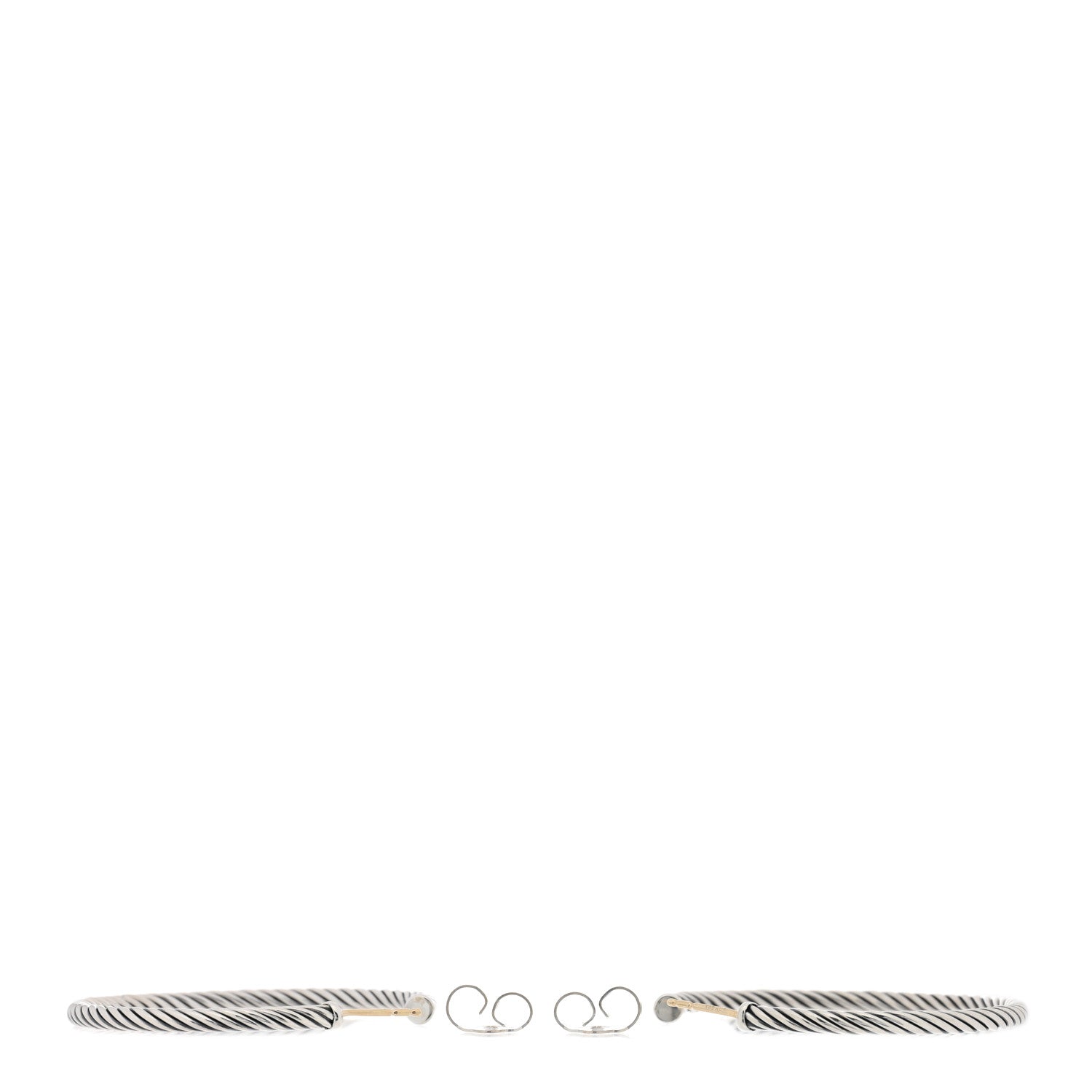 David Yurman Sterling Silver 45mm Cable Classics Hoop Earrings 3 of 4