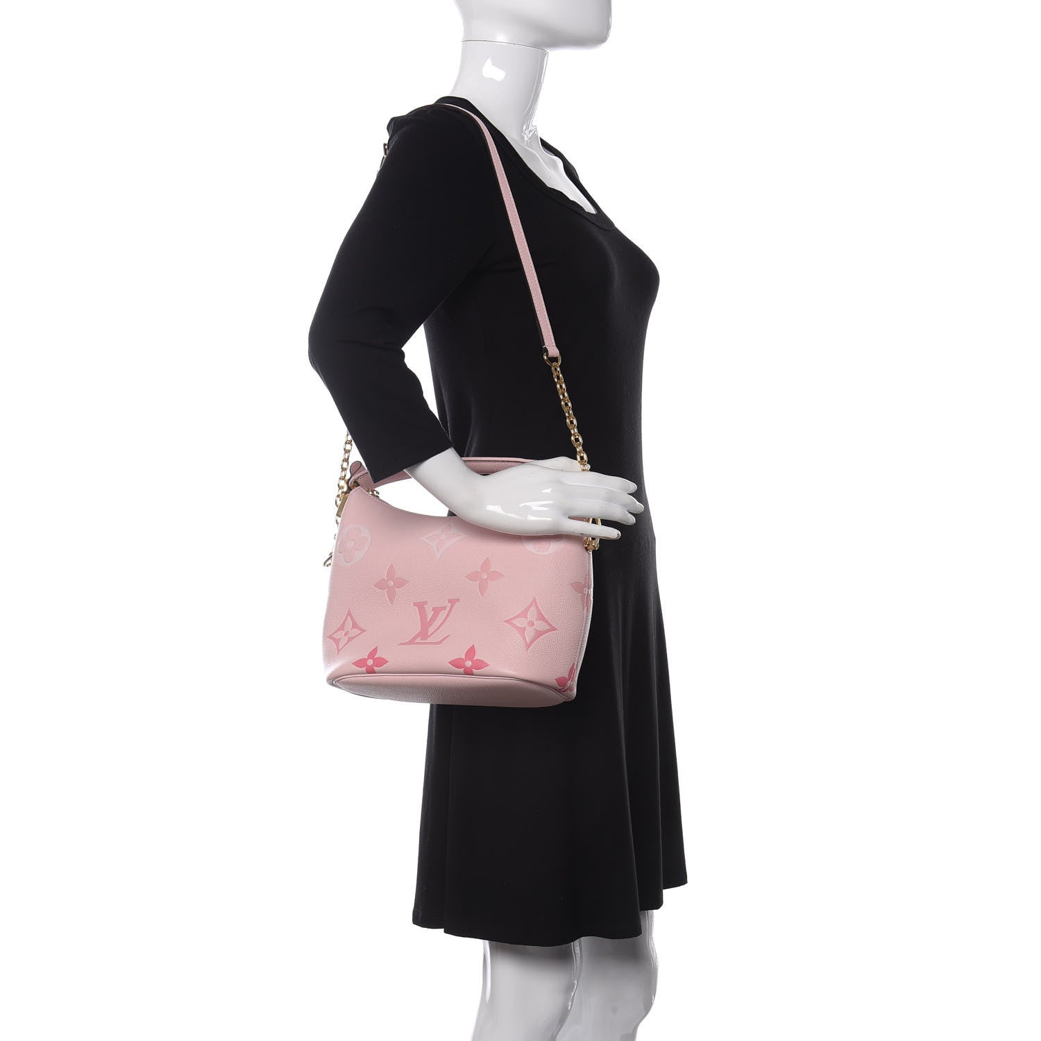 Louis Vuitton Empreinte Monogram Giant By The Pool Marshmallow Hobo PM Bouton De Rose 2 of 9