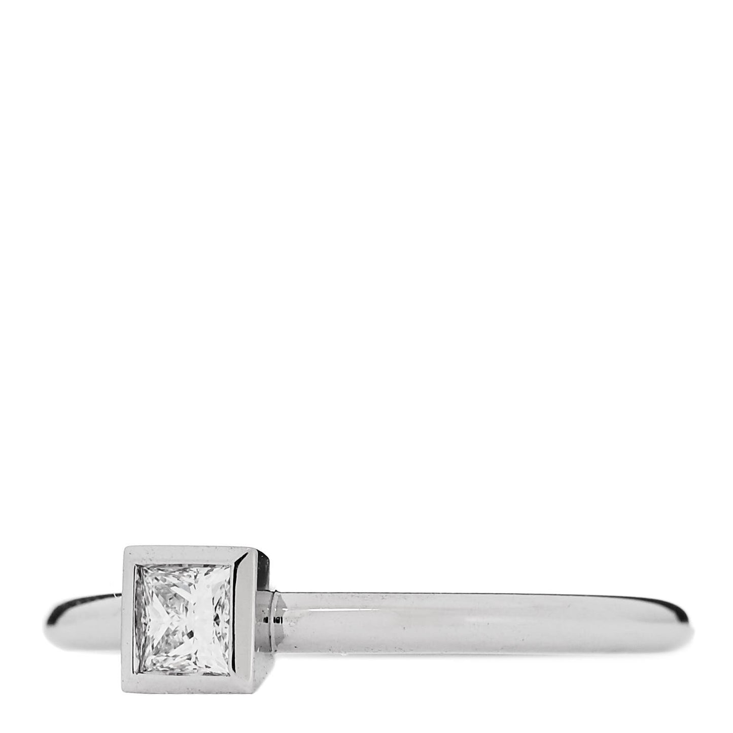 Platinum Diamond .15ct Princess Cut Engagement Ring 48 4.5