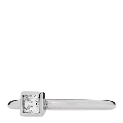 Tiffany Platinum Diamond .15ct Princess Cut Engagement Ring 48 4.5 3 of 6
