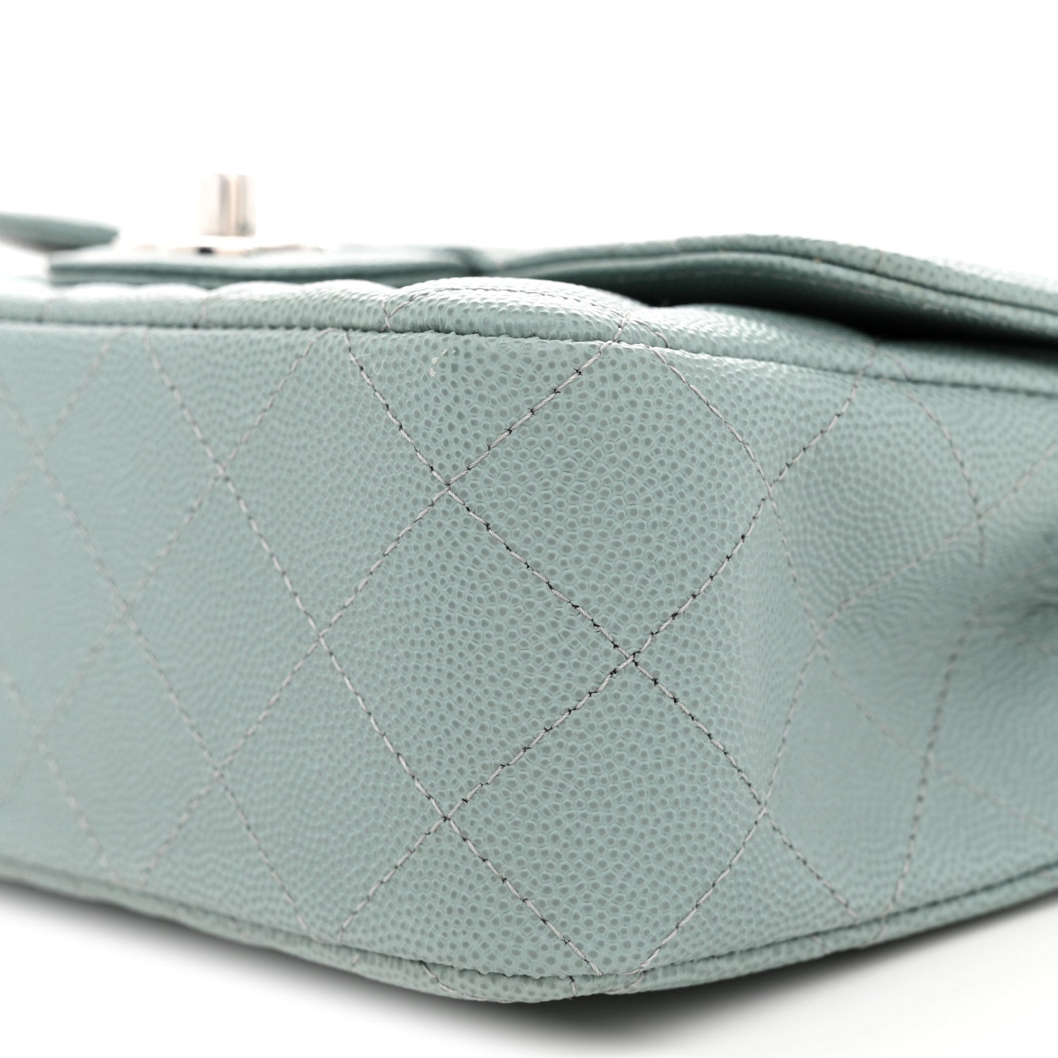 Chanel Caviar Quilted Mini Rectangular Flap Green 10 of 10