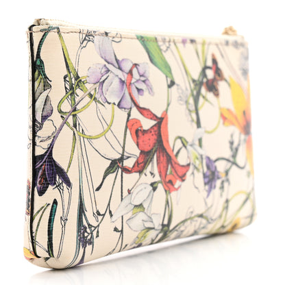 Gucci Calfskin Flora Infinity Small Zip Pouch White 3 of 10