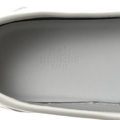 Hermes Calfskin Game Slip On Sneakers 38 White 8 of 9
