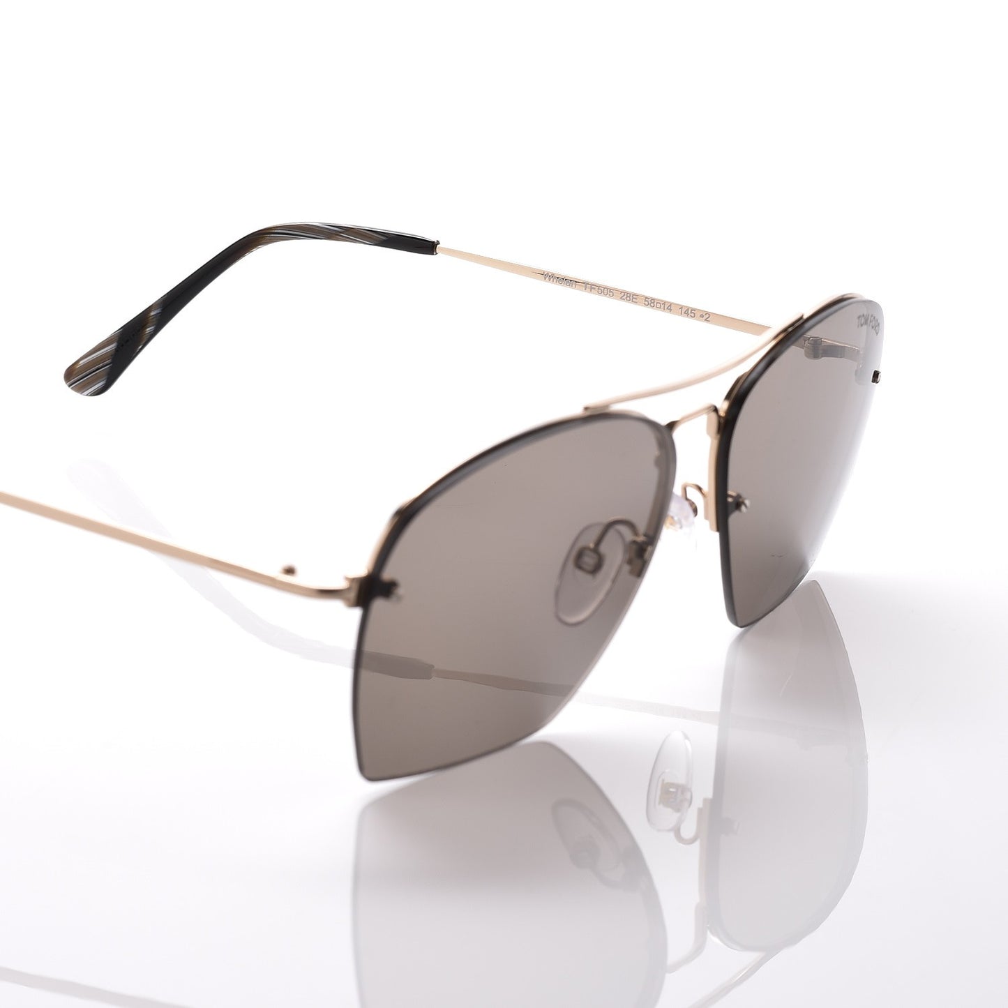Whelan Aviator Sunglasses TF505 Gold Brown Horn