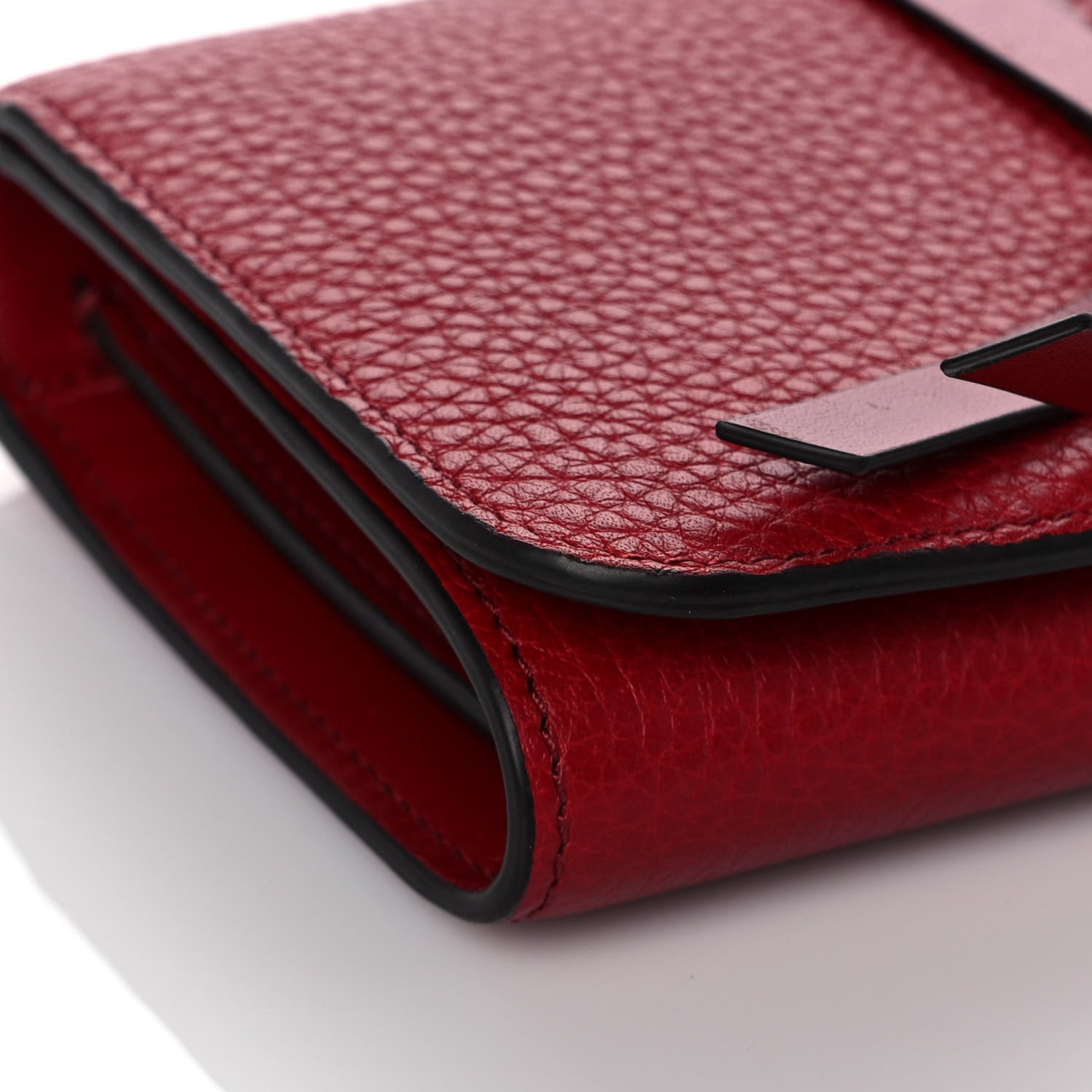 Chloe Calfskin Alphabet Compact Wallet Smoked Red 8 of 11