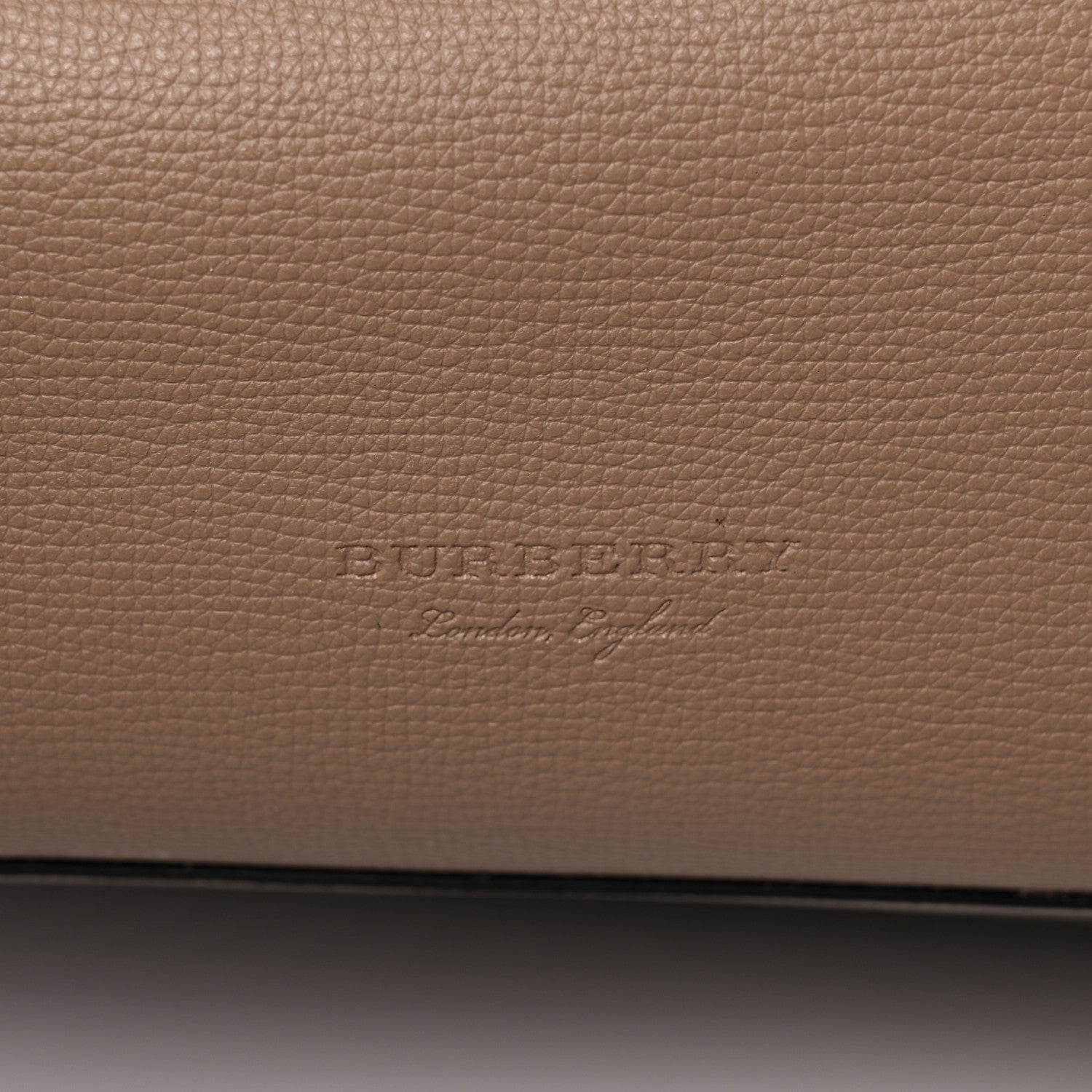 Burberry Grainy Calfskin Haymarket Check Medium Reversible Tote Camel 10 of 21