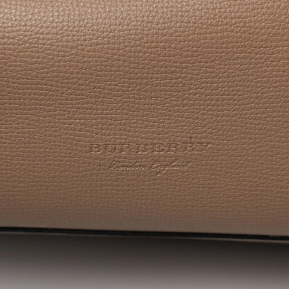 Burberry Grainy Calfskin Haymarket Check Medium Reversible Tote Camel 10 of 21