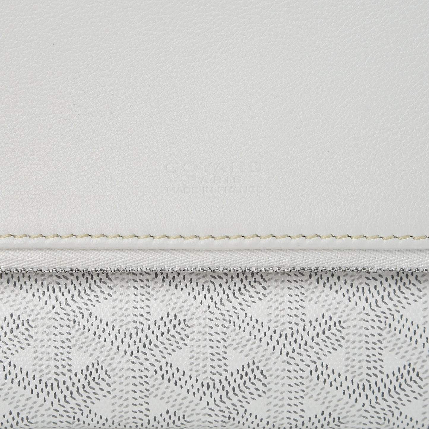 Goyardine Sainte Marie Soft Clutch White
