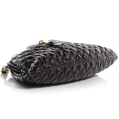 Marc Jacobs Calfskin Quilted Elastic Mina Stam Plum 4 of 9