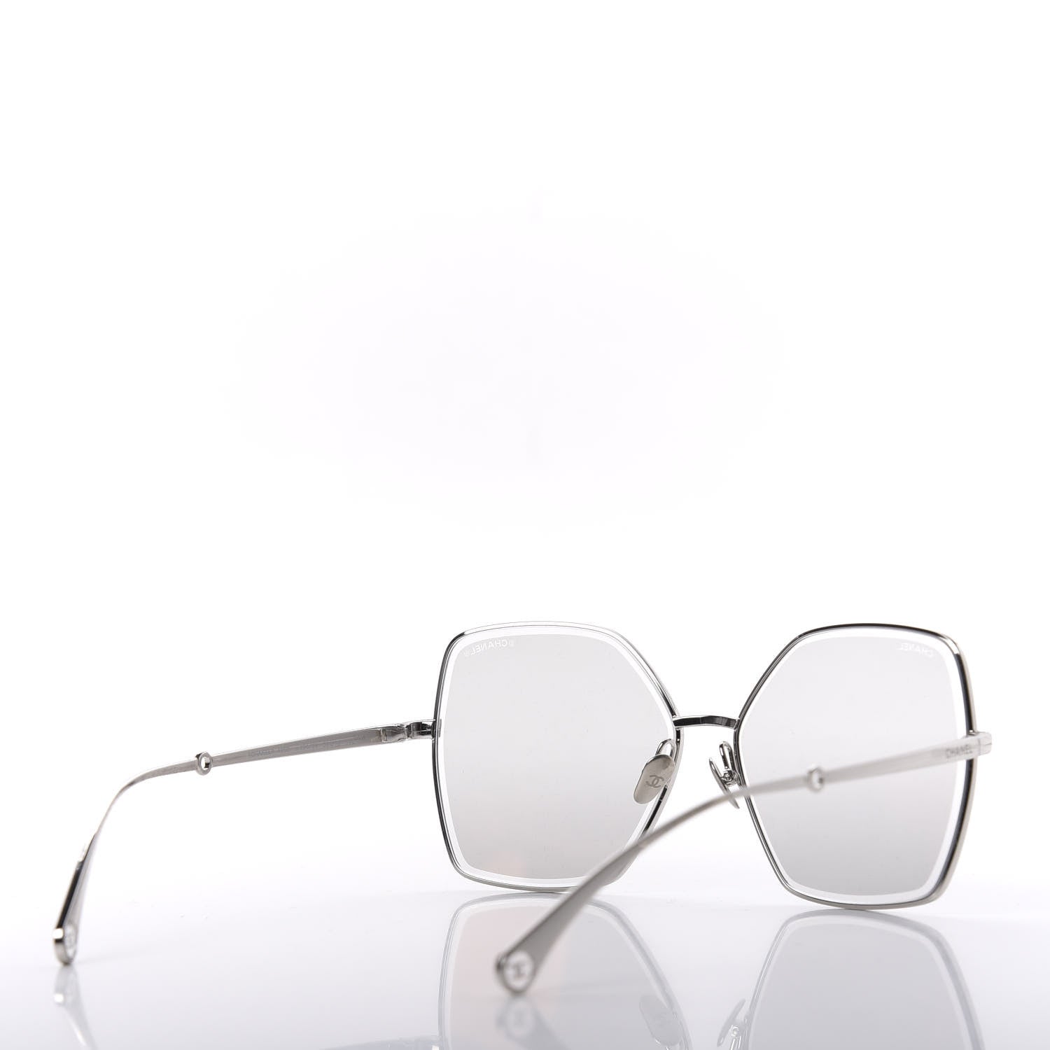 Chanel Butterfly Removable Pearl Chain Sunglasses 4262 Silver 5 of 10