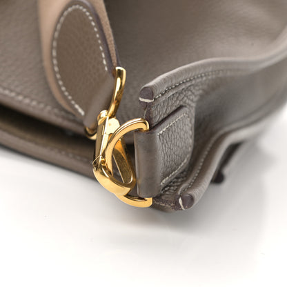 Hermes Taurillon Clemence Evelyne III PM Etoupe 15 of 16