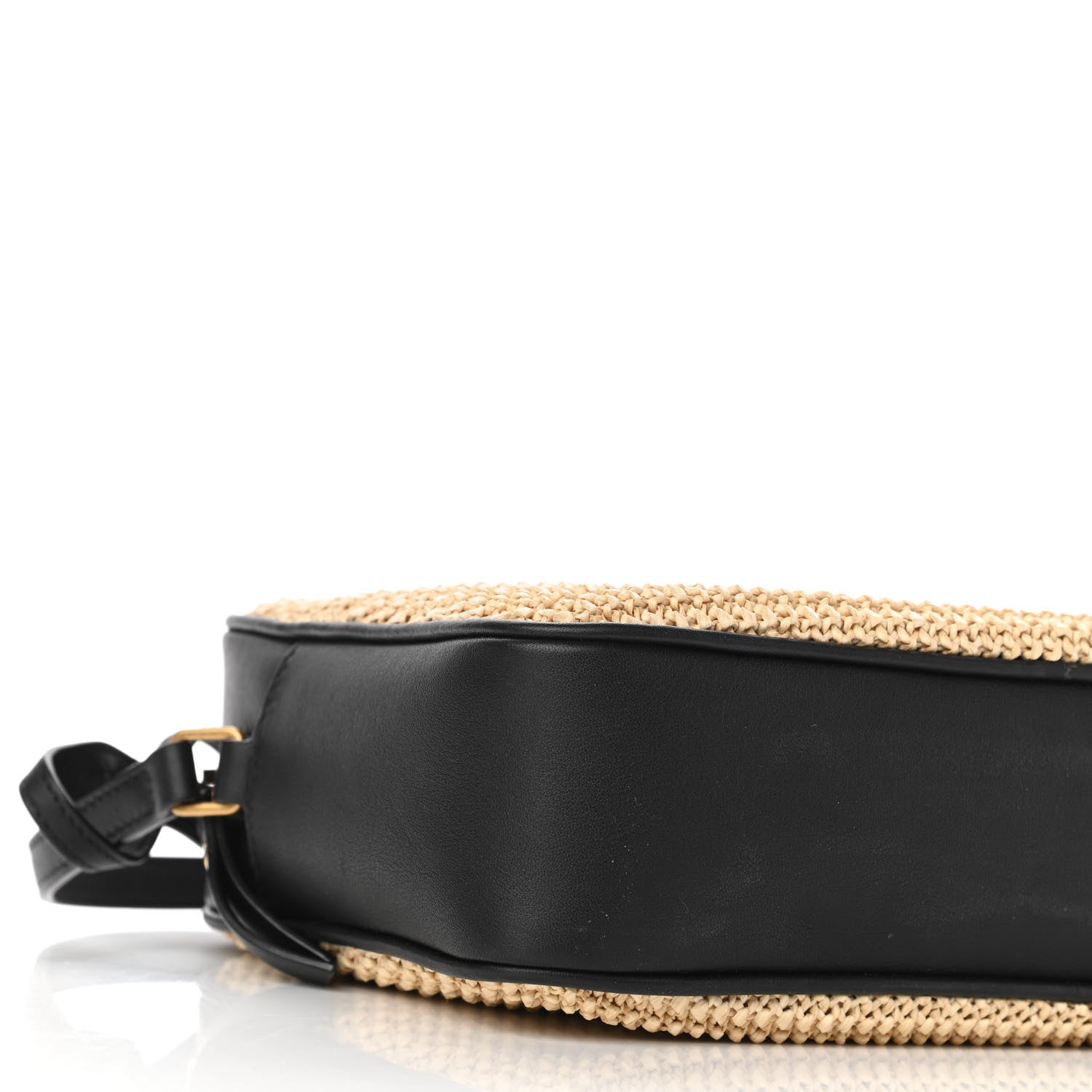 Saint Laurent Raffia Canvas Monogram Lou Camera Bag Beige Black 8 of 9